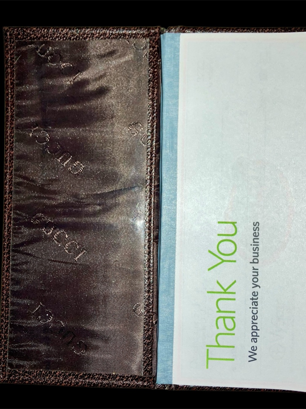 Gucci Leather Checkbook Cover. Made in Italy